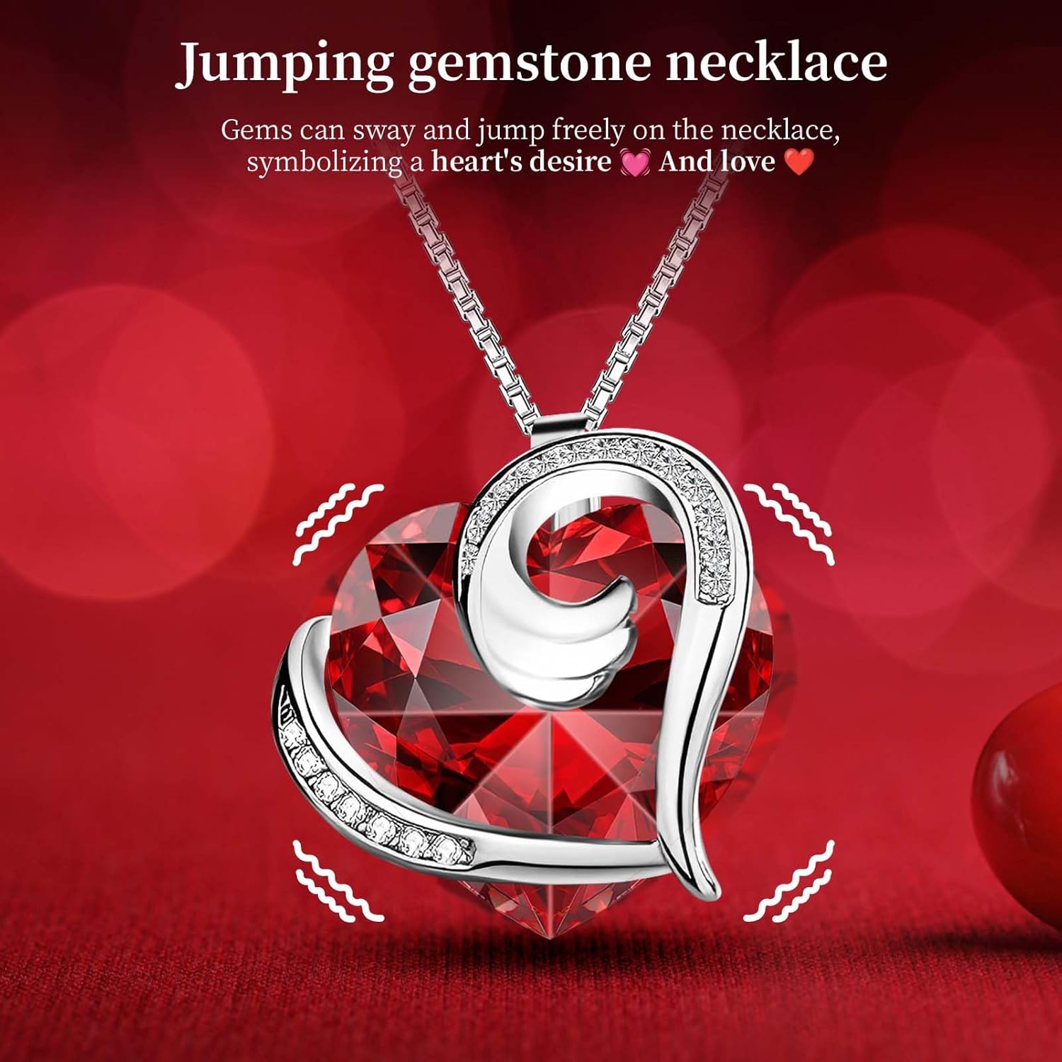 Preserved Real Red Rose with Necklace Forever Flowers Rose Birthday Gifts for Women Her Mom Wife Girlfriend Grandma on Valentines Mothers Day Sweetest Day Christmas Anniversary Romantic-Red